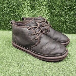 UGG Neumel 1008908 China Tea Brown Leather Chukka Boot Slippers Mens Size 11